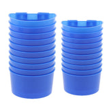 Maxbell 20 Pcs Pigeons Sand Cups Bird Food Water Container Plastic Bowl for Cage