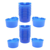 Maxbell 20 Pcs Pigeons Sand Cups Bird Food Water Container Plastic Bowl for Cage