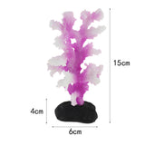 Maxbell Maxbell Glowing Coral Ornaments for Fish Tank Aquarium Decorations purple