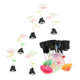 Maxbell Maxbell Silicone Lotus Leaf Mushroom for Aquarium Fish Tank Decoration A
