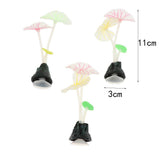 Maxbell Maxbell Silicone Lotus Leaf Mushroom for Aquarium Fish Tank Decoration A