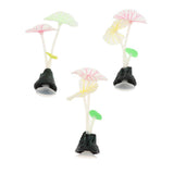 Maxbell Maxbell Silicone Lotus Leaf Mushroom for Aquarium Fish Tank Decoration A