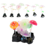 Maxbell Maxbell Silicone Lotus Leaf Mushroom for Aquarium Fish Tank Decoration A