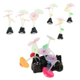 Maxbell Maxbell Silicone Lotus Leaf Mushroom for Aquarium Fish Tank Decoration A
