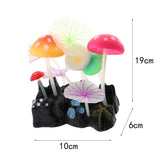 Maxbell Maxbell Silicone Lotus Leaf Mushroom for Aquarium Fish Tank Decoration B