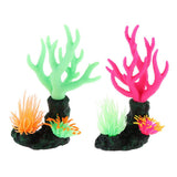 Maxbell Maxbell Aquarium Fish Tank Decoration Luminous Simulation Coral Green