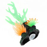 Maxbell Maxbell Aquarium Fish Tank Decoration Luminous Simulation Coral Green