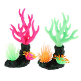 Maxbell Maxbell Aquarium Fish Tank Decoration Luminous Simulation Coral Green