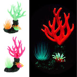 Maxbell Maxbell Aquarium Fish Tank Decoration Luminous Simulation Coral Green