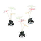 Maxbell Maxbell Silicone Lotus Leaf Mushroom for Aquarium Fish Tank Decoration C