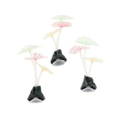 Maxbell Maxbell Silicone Lotus Leaf Mushroom for Aquarium Fish Tank Decoration C
