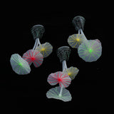Maxbell Maxbell Silicone Lotus Leaf Mushroom for Aquarium Fish Tank Decoration C