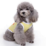 Maxbell Star Pattern Pet Puppy Dog Cat Pet Clothes Dress Vest T Shirt Yellow-L