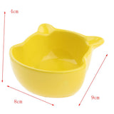 Maxbell Maxbell 1 Pair Small Ceramic Bowl Pet Hamster Rabbit Feeding Bowl Yellow