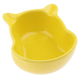 Maxbell Maxbell 1 Pair Small Ceramic Bowl Pet Hamster Rabbit Feeding Bowl Yellow