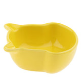 Maxbell Maxbell 1 Pair Small Ceramic Bowl Pet Hamster Rabbit Feeding Bowl Yellow