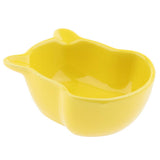 Maxbell Maxbell 1 Pair Small Ceramic Bowl Pet Hamster Rabbit Feeding Bowl Yellow