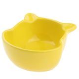 Maxbell Maxbell 1 Pair Small Ceramic Bowl Pet Hamster Rabbit Feeding Bowl Yellow
