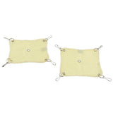 Maxbell Maxbell 2 Pack Small Pet Grid Hammock Toy Nest Hanging Bed Hamster Hammock  Yellow