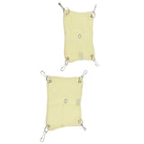 Maxbell Maxbell 2 Pack Small Pet Grid Hammock Toy Nest Hanging Bed Hamster Hammock  Yellow