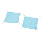 Maxbell Maxbell 2 Pack Small Pet Grid Hammock Toy Nest Hanging Bed Hamster Hammock  Blue