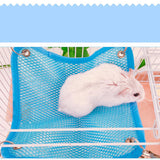 Maxbell Maxbell 2 Pack Small Pet Grid Hammock Toy Nest Hanging Bed Hamster Hammock  Blue