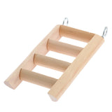 Maxbell Maxbell Small Wooden Hanging Ladder Toy for Pet Birds Pet Cage Accessories