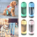 Maxbell Portable Dog Cat Outdoor Travel Water Bottle Feeder Drinking Fountain green
