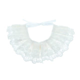 Maxbell Maxbell Cat Bandana Collar Cat Dog Lace Bibs Scarf Collar Puppy Neck Bandana White