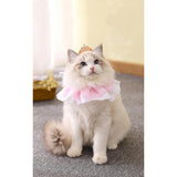 Maxbell Maxbell Cat Bandana Collar Cat Dog Lace Bibs Scarf Collar Puppy Neck Bandana White