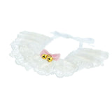 Maxbell Maxbell Cat Bandana Collar Cat Dog Lace Bibs Scarf Collar Puppy Neck Bandana White