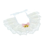 Maxbell Maxbell Cat Bandana Collar Cat Dog Lace Bibs Scarf Collar Puppy Neck Bandana White