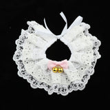 Maxbell Maxbell Cat Bandana Collar Cat Dog Lace Bibs Scarf Collar Puppy Neck Bandana White