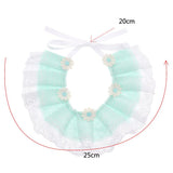 Maxbell Maxbell Cat Bandana Collar Cat Dog Lace Bibs Scarf Collar Puppy Neck Bandana Green