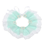 Maxbell Maxbell Cat Bandana Collar Cat Dog Lace Bibs Scarf Collar Puppy Neck Bandana Green