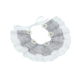 Maxbell Maxbell Cat Bandana Collar Cat Dog Lace Bibs Scarf Collar Puppy Neck Bandana Gray