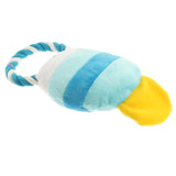 Maxbell Maxbell Pet Kitty Puppy Bite Chew Plush Toy Tropical Fish Design Rope Ring Blue