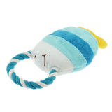 Maxbell Maxbell Pet Kitty Puppy Bite Chew Plush Toy Tropical Fish Design Rope Ring Blue