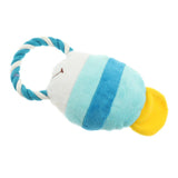 Maxbell Maxbell Pet Kitty Puppy Bite Chew Plush Toy Tropical Fish Design Rope Ring Blue