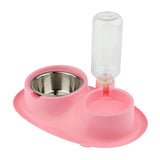 Maxbell Maxbell Pet cat and Dog Double Bowls Integrated Automatic Hydrating Food Bowl Pink
