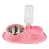 Maxbell Maxbell Pet cat and Dog Double Bowls Integrated Automatic Hydrating Food Bowl Pink