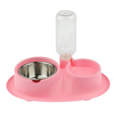Maxbell Maxbell Pet cat and Dog Double Bowls Integrated Automatic Hydrating Food Bowl Pink