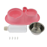 Maxbell Maxbell Pet cat and Dog Double Bowls Integrated Automatic Hydrating Food Bowl Pink
