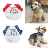 Maxbell Maxbell 1 Pc Pet Baseball Cap Summer Outdoor Sunbonnet Visor Cap for Cat Dog Red L