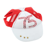 Maxbell Maxbell 1 Pc Pet Baseball Cap Summer Outdoor Sunbonnet Visor Cap for Cat Dog Red L