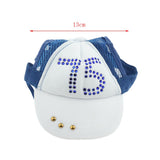 Maxbell Maxbell 1 Pc Pet Baseball Cap Summer Outdoor Sunbonnet Visor Cap for Cat Dog Blue XL