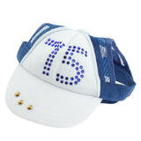 Maxbell Maxbell 1 Pc Pet Baseball Cap Summer Outdoor Sunbonnet Visor Cap for Cat Dog Blue XL