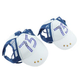 Maxbell Maxbell 1 Pc Pet Baseball Cap Summer Outdoor Sunbonnet Visor Cap for Cat Dog Blue XL