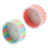 Maxbell Maxbell 1 Pc Small Pet Exercise Running Wheel Silent Quiet Spinner Roller Pink