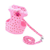 Maxbell Maxbell 1 Pc Breathable Adjustable Pet Harness Leash Set No Pull Padded Vest Pink M